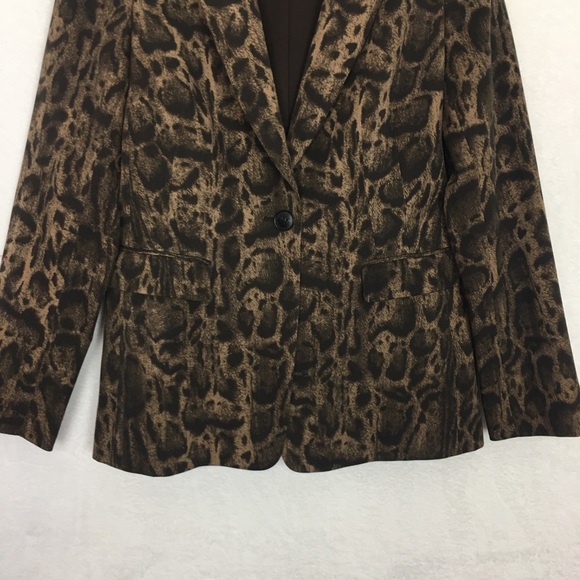 Lafayette 148 New York Leopard Wool Blazer Jacket - Picture 4 of 8